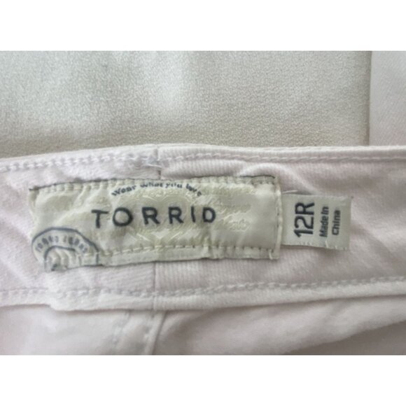 Torrid Women's Distressed White Skinny Jeans 12R - Picture 3 of 12